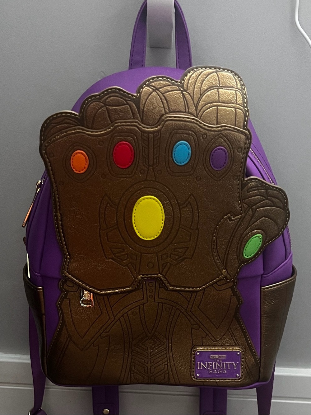 Loungefly Purple Infinity Saga Gauntlet Mini Backpack